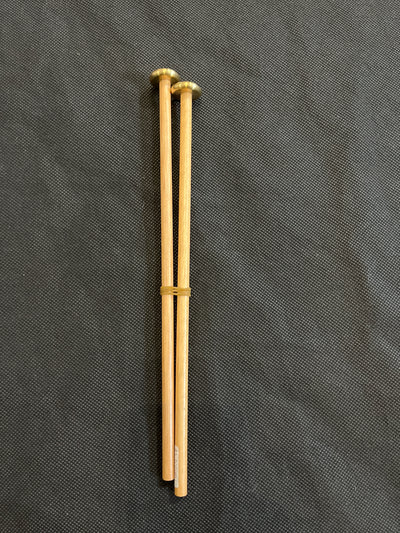 Brass headed percussion mallet pair