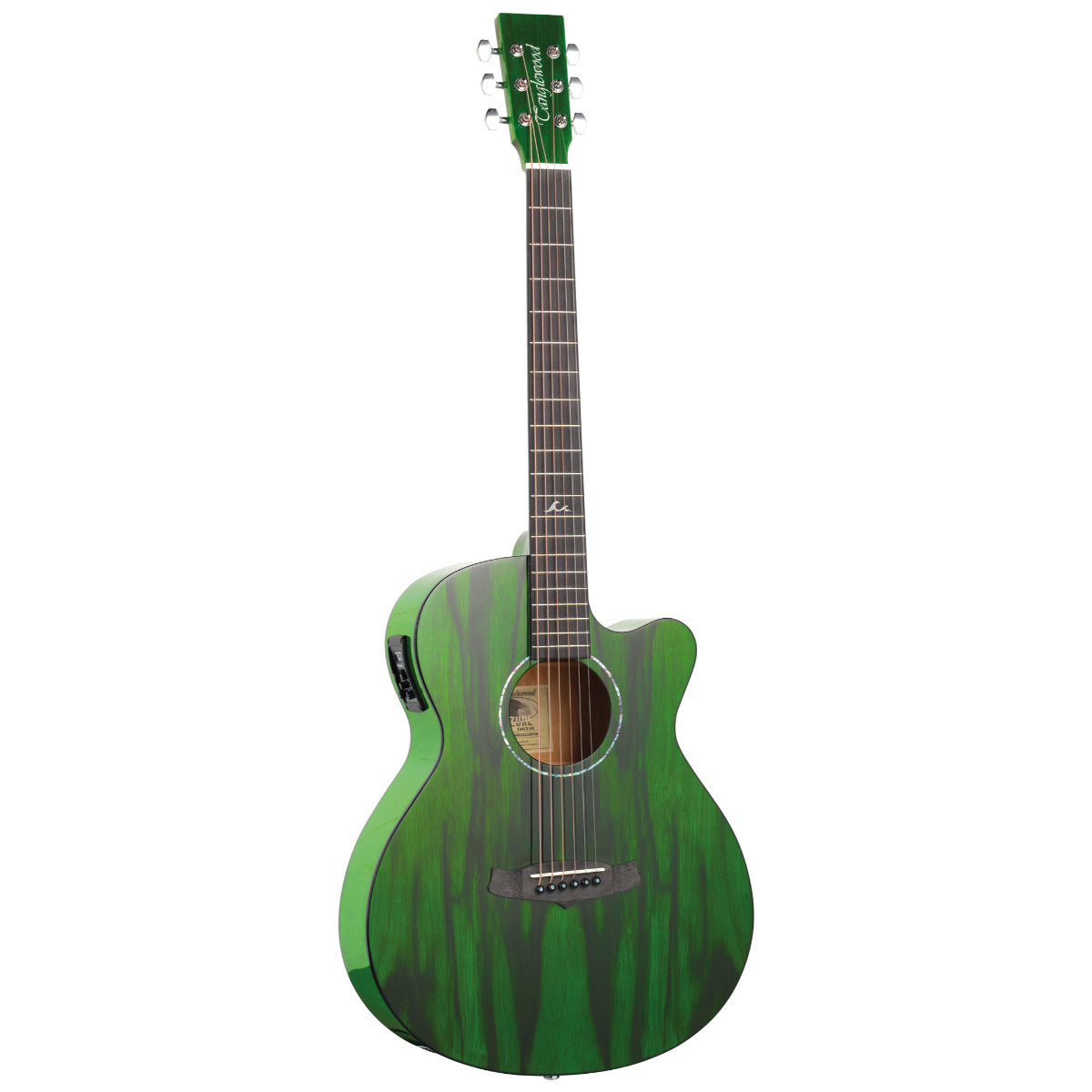 TA4-CE-GR Azure Super Folk Electro-Acoustic, Aurora Green Gloss