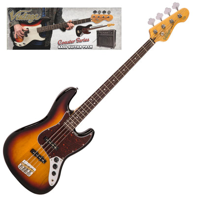 Coaster V49SB J-Style Bass Guitar Pack, Sunburst