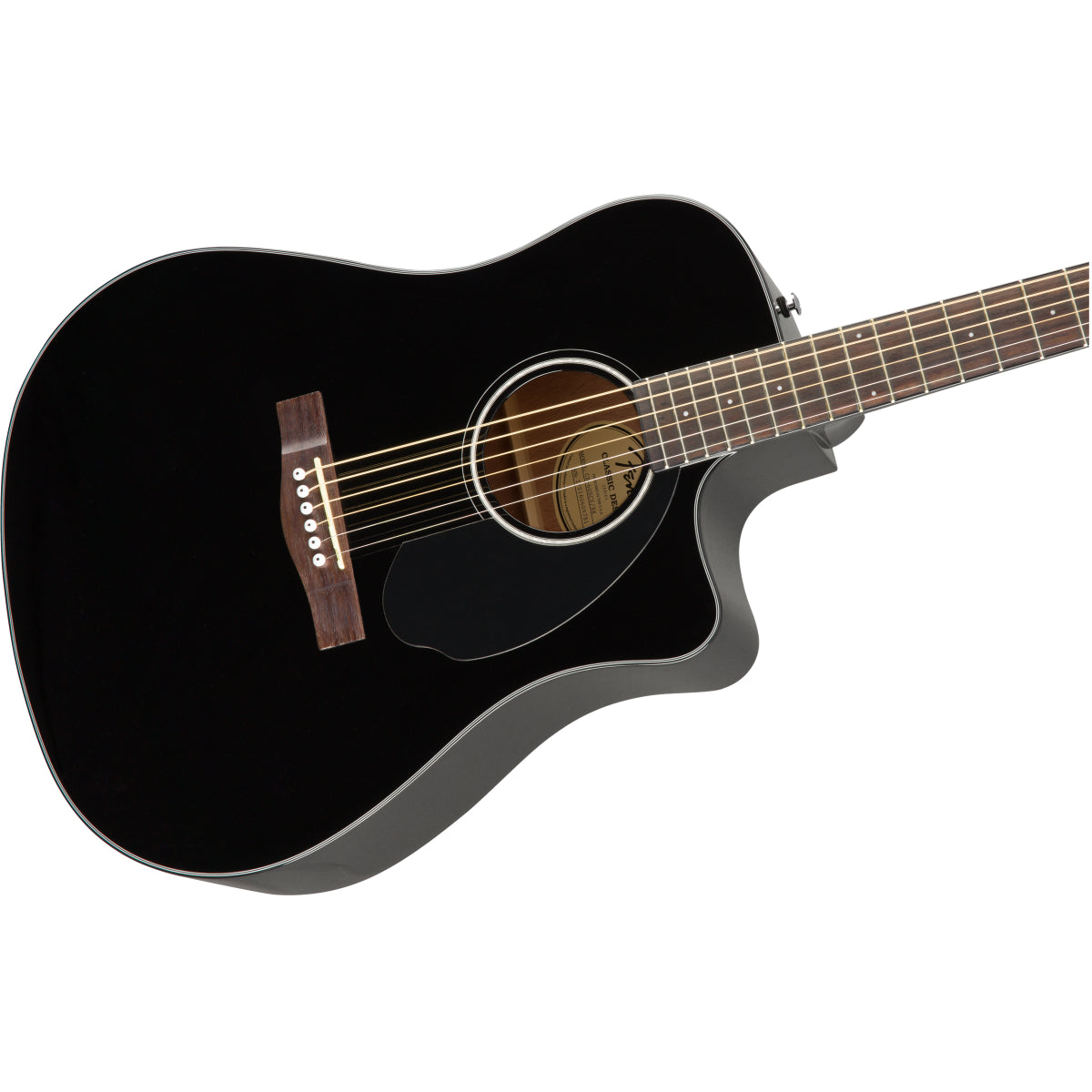 CD-60SCE Black Electro-Acoustic Guitar (With tuner Preamp), Solid Top