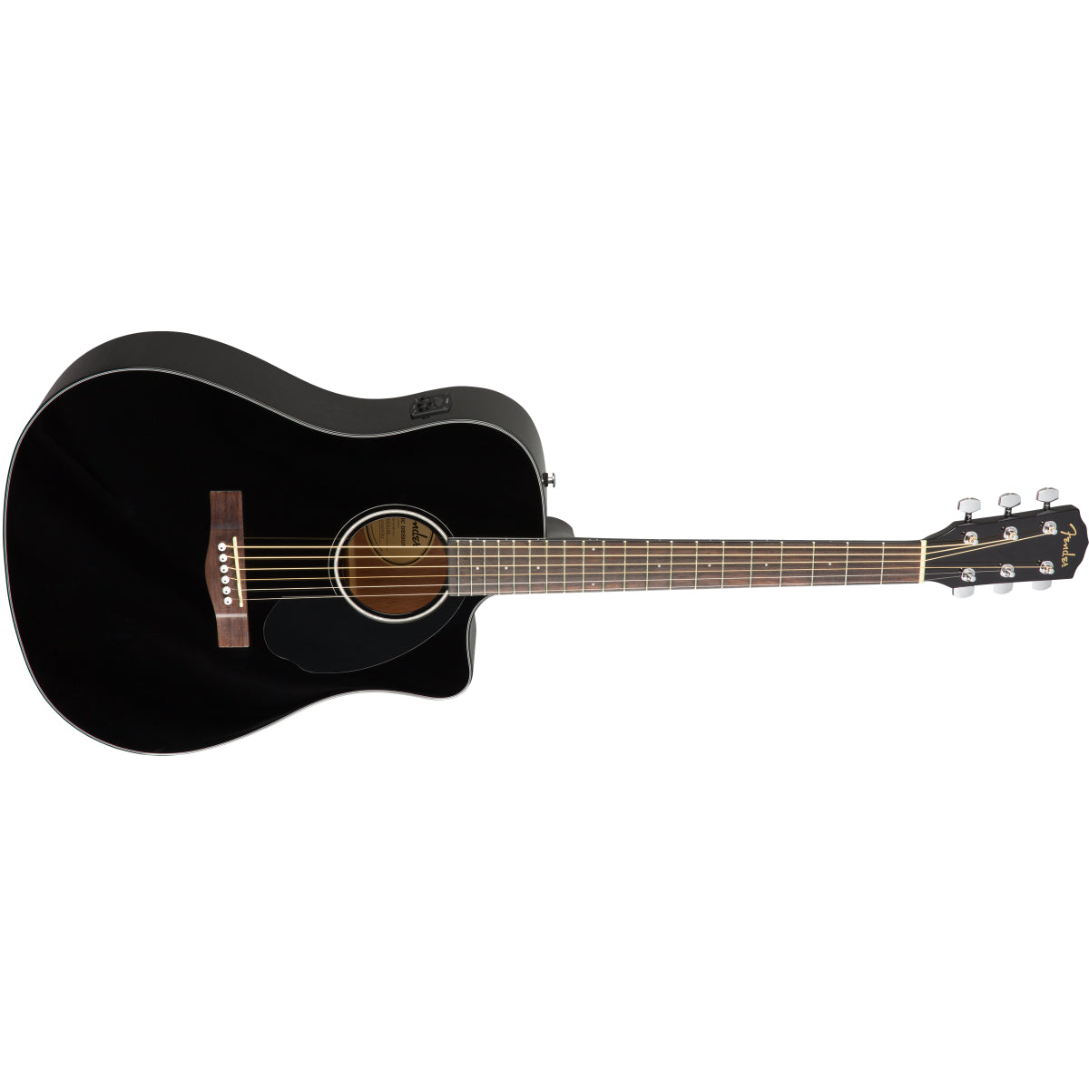 CD-60SCE Black Electro-Acoustic Guitar (With tuner Preamp), Solid Top