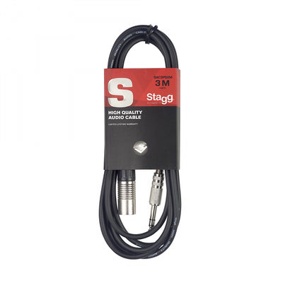 SAC3PSXM DL 3M/10FT Stereo 1/4" Plug/XLR Male