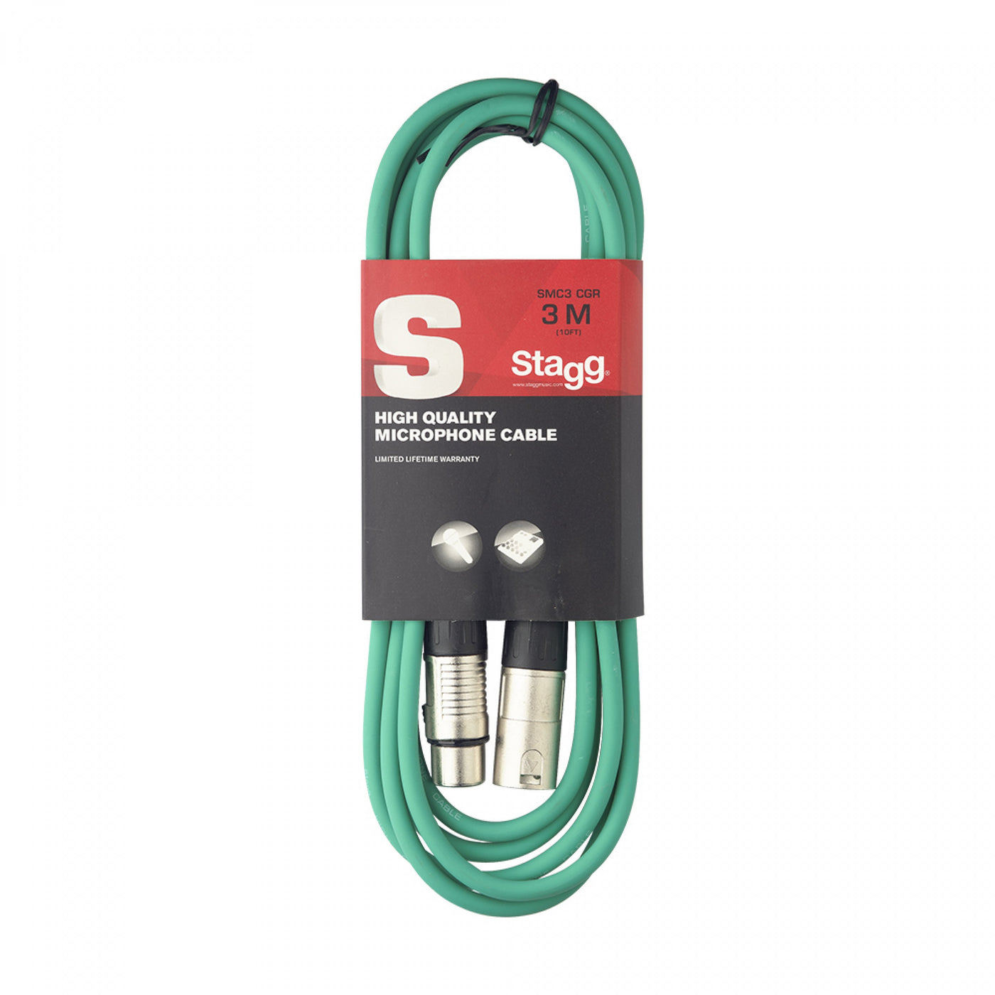 SMC3 3m XLR-XLR Lead, Green