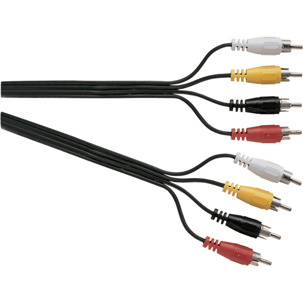 A115 - Black Figure 8 Screened 4X Phono Plugs To 4X Phono Plugs Lead. 1.2M