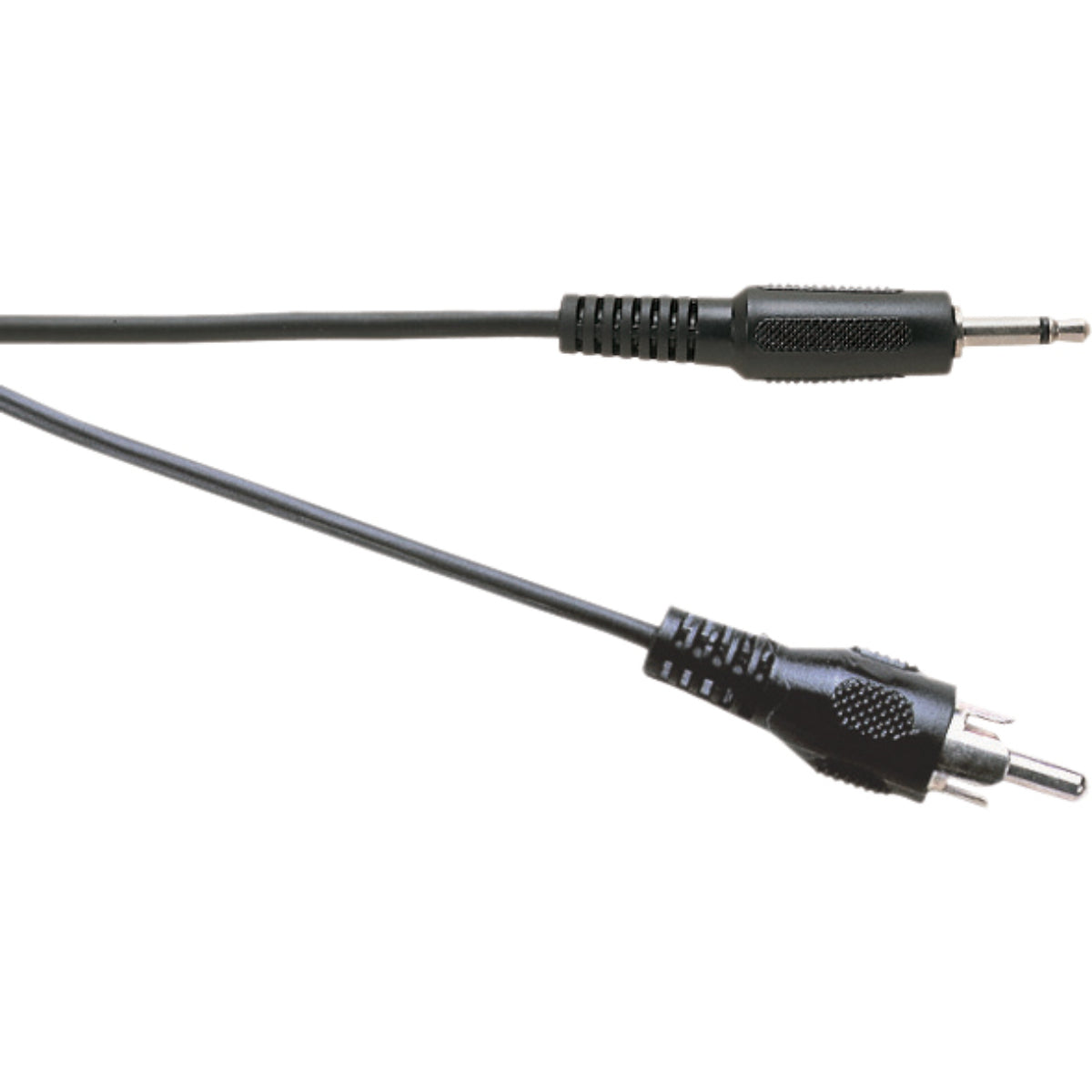 A118 - Black Screened 3.5Mm Mono Jack Plug To Phono Plug Lead. 1.2M