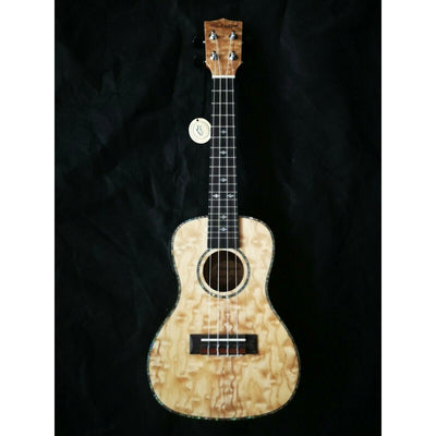 YWUK YQ24 EQ Ash Concert Ukulele with EQ, Satin