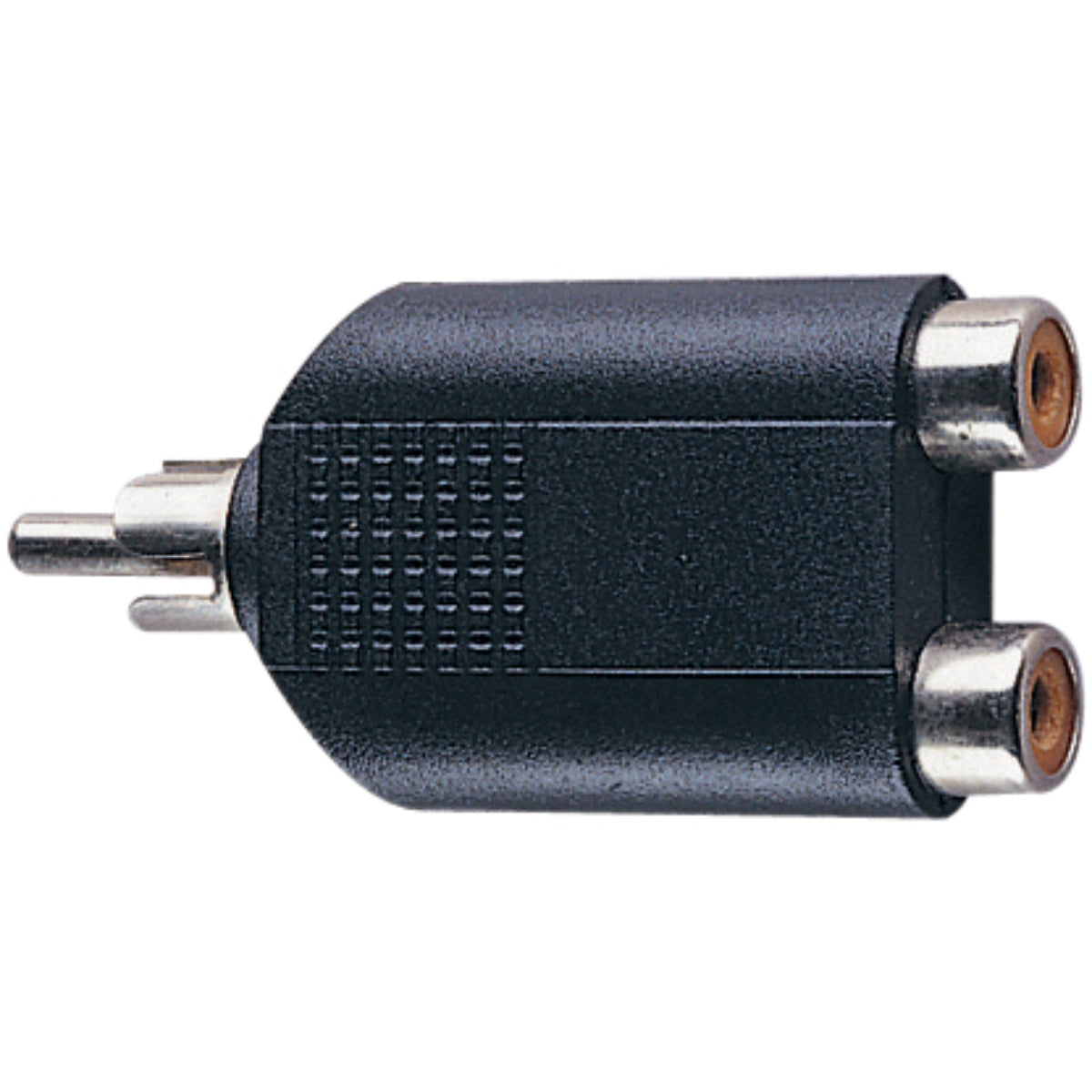 F371B Black Rca Phono Plug To 2X Rca Phono Sockets