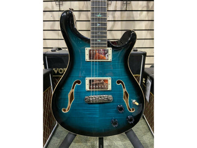 SE Hollowbody II Piezo, Peacock Blue Smokeburst (#E09607) Ex-demo