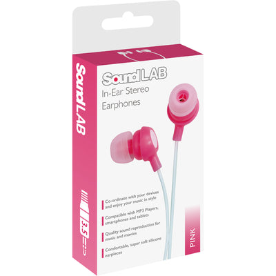 Pink In-Ear Stereo Earphones