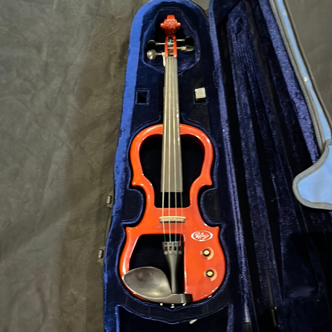 Electric Violin & Case, Natural, No bow, Used - Z70B